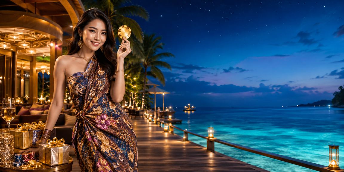 Pengguna Sabah berpakaian batik menikmati hiburan kasino dalam talian
